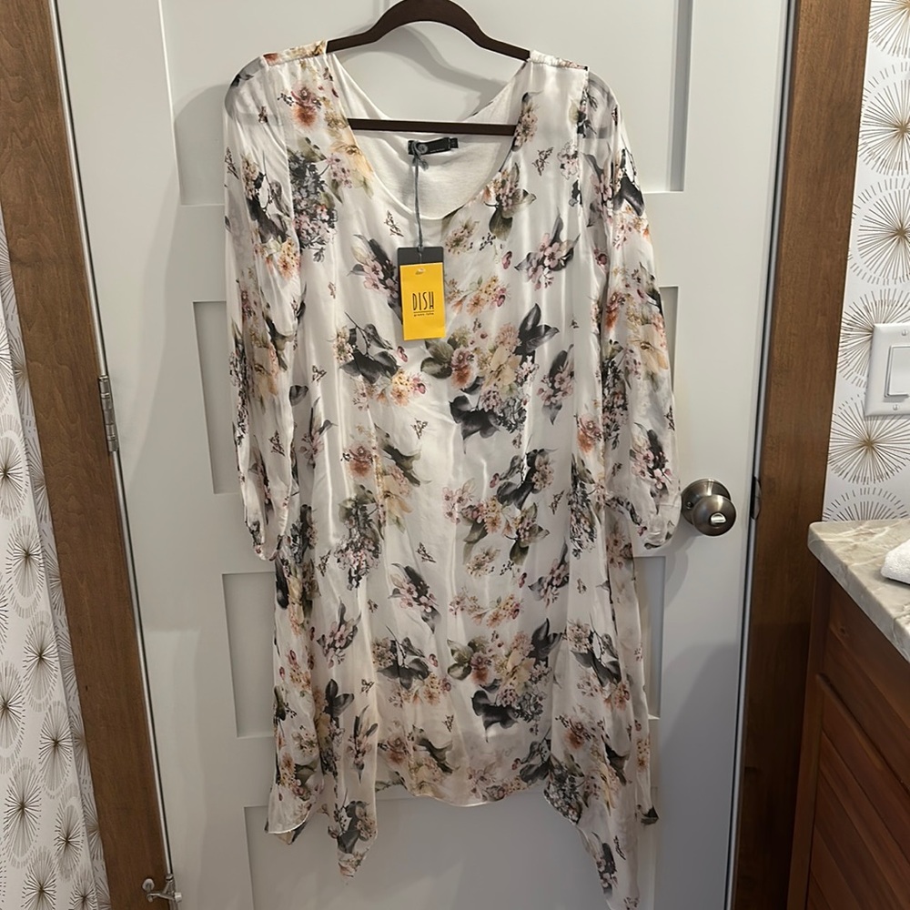 Silk Dress, Silk and Viscose. Size Small.